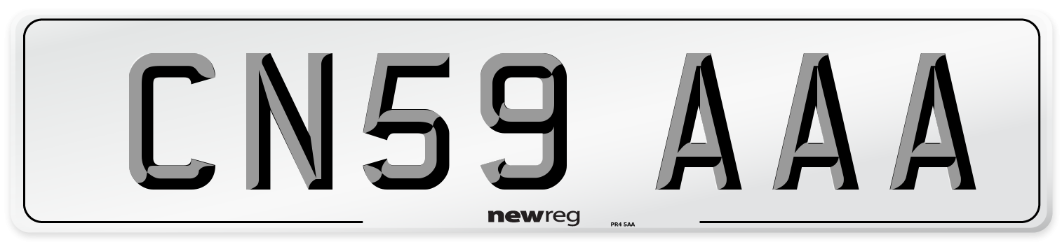 CN59 AAA Number Plate from New Reg